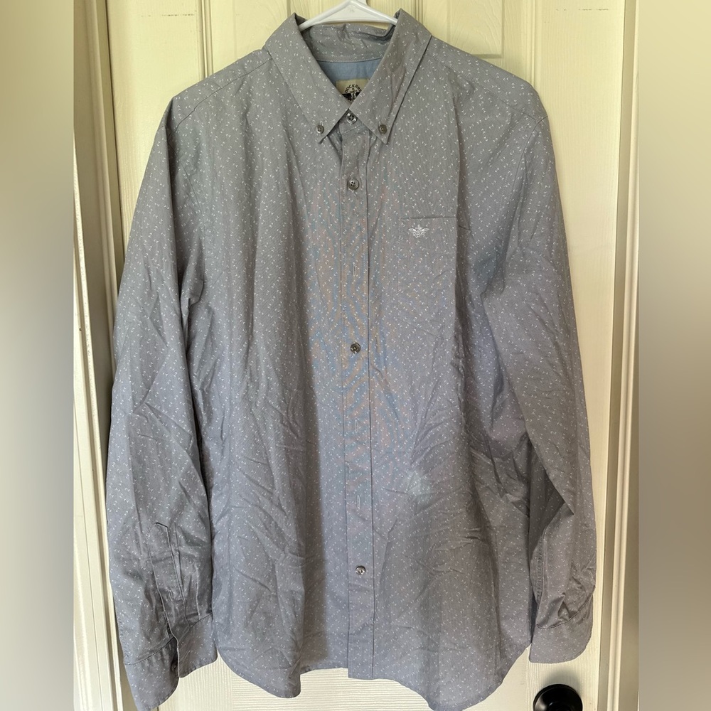 Dockers Men’s Classic Fit Gray Dress Shirt - Size Large